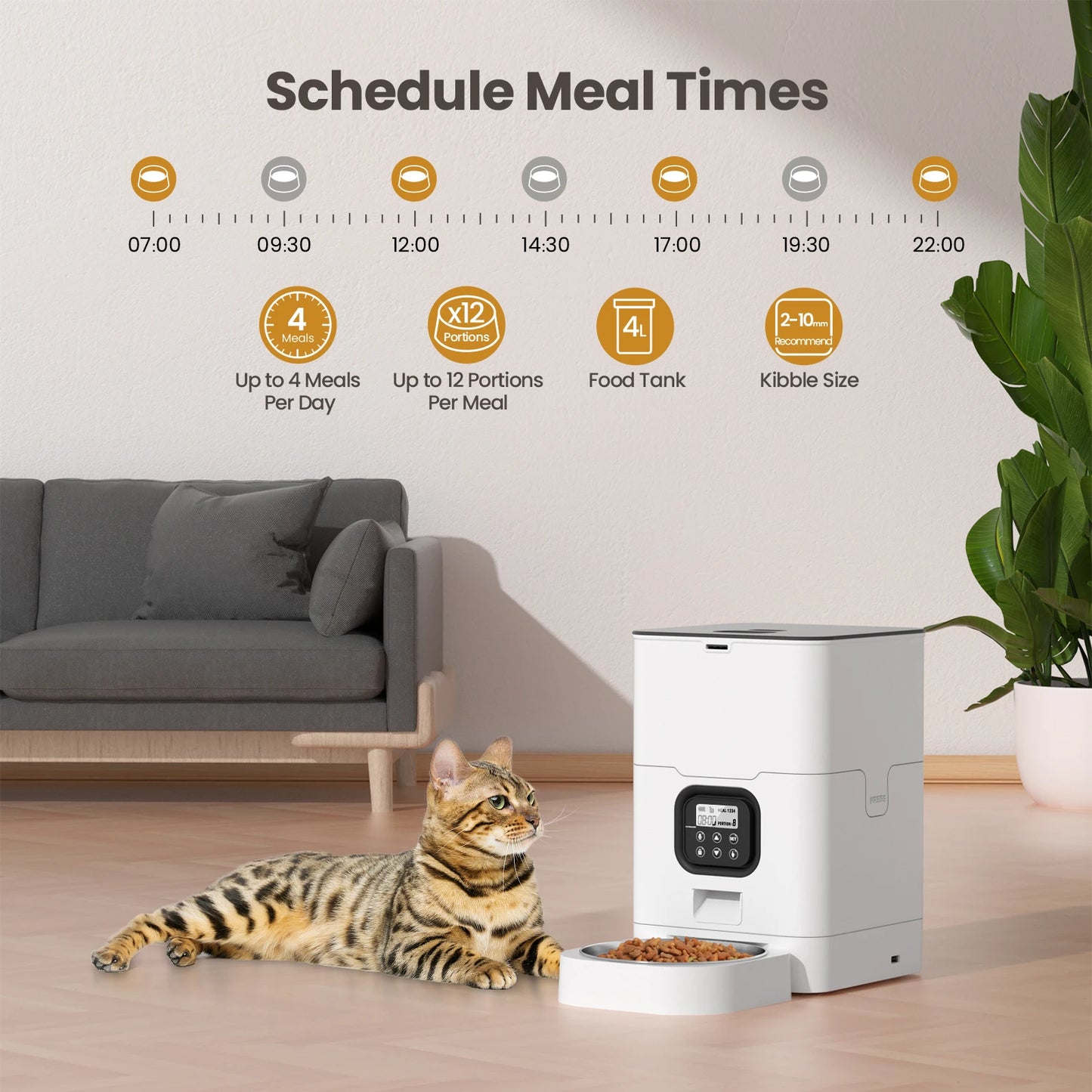 Smart Voice Recording Dog Feeder 4L Capacity Pet Automatic Feeder Pet Products Feeder For Dog And Cat