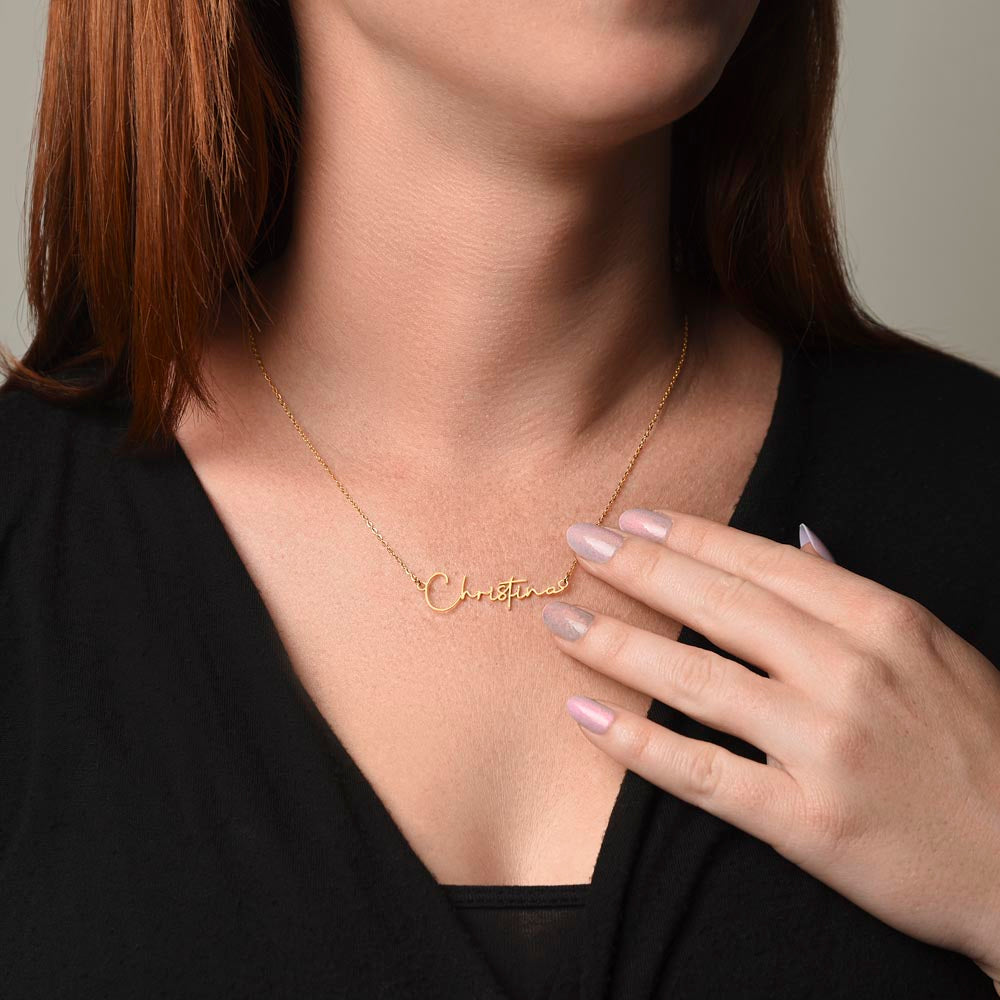 Custom Signature Name Necklace