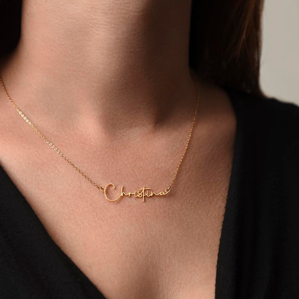 Custom Signature Name Necklace